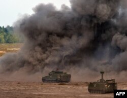 A NATO Response Force (NRF) exercise in Zagan, southwest Poland, on June 18