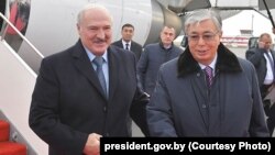 Аляксандар Лукашэнка і Касым-Жамарт Такаеў у Нур-Султане, 24 кастрычніка 2019