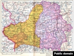 Мапа БССР, 1940 год