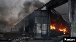 Aftermath of a Russian drone attack in the outskirts of Odesa