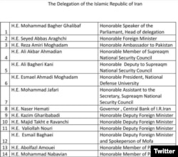 اعضای ارشد تیم ایران