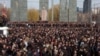 Armenia - Thousands of supporters of opposition leader Levon Ter-Petrosian demonstrate at a major street intersection in Yerevan, 1Mar2008.