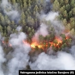 Šumski požar na planini Trebević