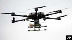 Rusiya-Belarus birgə hərbi təlimləri zamanı bomba daşıyan dron.