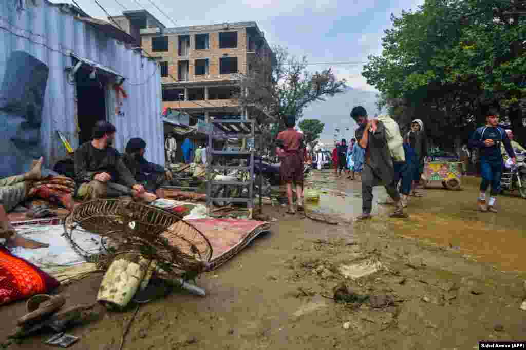 A market area in Charikar on August 26.