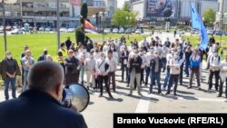 Sa protesta radnika Fijat plastika u Kragujevcu (24. april)