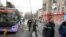 Обстрел остановки в Донецке