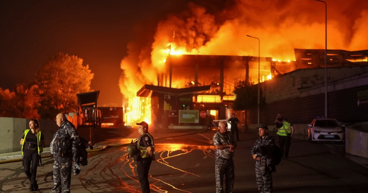 Russian Drone And Missile Barrage On Ukraine Kills 15