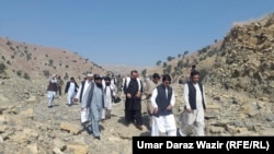 Pakistani officials and tribal leaders near the Ghulam Khan border crossing, which connects North Waziristan to Khost in southeastern Afghanistan.