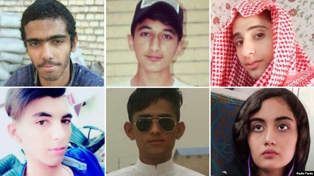 Several adolescents who were killed in Iran's November protests.