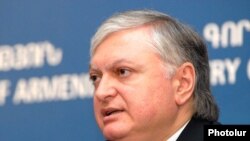 Armenia -- Foreign Minister Edward Nalbandian speaks at a news conference, Yerevan, 14Jun25011