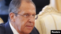 Russian Foreign Minister Sergei Lavrov in Moscow on May 28.