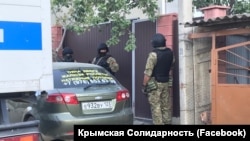 Обыск в доме Ридвана Умерова. Судак, 31 августа 2020 года