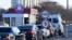 Vehicule la coadă la punctul de control dintre R. Moldova și regiunea transnistreană, la Varnița, 17 ianuarie 2025.
