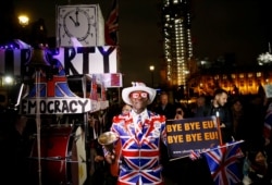 Ispred Parlamenta Velike Britanije na velikom skupu okupile su se pristalice Brexita