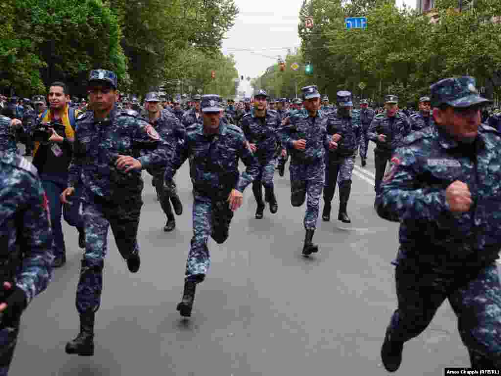 ARMENIA -- an anti-government rally in central Yerevan on April 20, 2018.