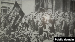 Demonstrație a muncitorilor, București, 12/25 iunie 1916