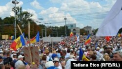 Pamje nga protesta e sotme në Moldavi