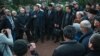 Крымские адвокаты (в центре) после заседания суда, где фигурантов «дела Веджие Кашка» перевели под домашний арест. Симферополь, 24 января 2019 года