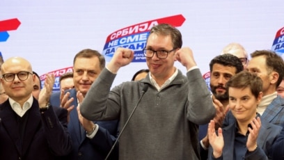 Сръбският президент Александър Вучич обяви победа на местните и предсрочните