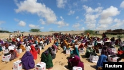 Сомали, лагерь беженцев. Сюда доставлена гуманитарная помощь от Красного Креста Турции. Май, 2017