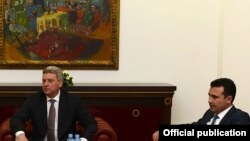 Претседателот Ѓорге Иванов и премиерот Зоран Заев во Кабинетот на претседателот „Вила Водно“, архивска снимка