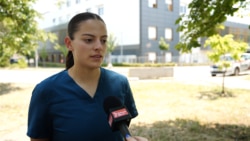 Vasilena Dimitrova - young doctor in training in Bulgaria who is protesting for legal changes and higher pay