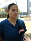 Vasilena Dimitrova - young doctor in training in Bulgaria who is protesting for legal changes and higher pay