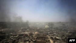 Destruction in Mosul's Old City in July 2017