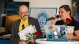Григорий Ганзбург на церемонии ко Дню Независимости Украины. Швейцария, 23 августа 2025