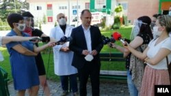 Министерот за здравство, Венко Филипче во болницата „Козле“, новиот Ковид-центар