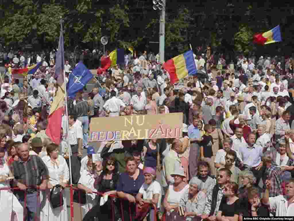 1 septembrie 2002, proteste PPCD împotriva federalizării