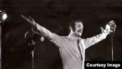 Iranian performer and pop star Fereydoun Farrokhzad, undated.