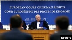 Pamje nga një seancë e Gjykatës Evropiane për të Drejtat e Njeriut në Strasburg të Francës