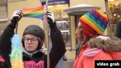 Акция "ЛГБТ-Спецназ" в Петербурге