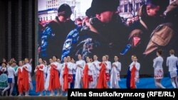Ак мәчеттә Кырымның Русиягә кушылуы уңаеннан концерт, 16 март, 2017 ел