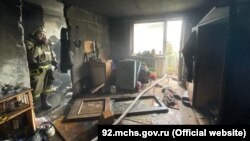 Последствия пожара в Севастополе
