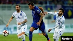 Pamje nga ndeshja Kosova - Kroacia 0:6 e zhvilluar në Shkodër