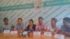 Родственники задержанных в Китае проводят пресс-конференцию. Алматы, 24 августа 2018 года. 