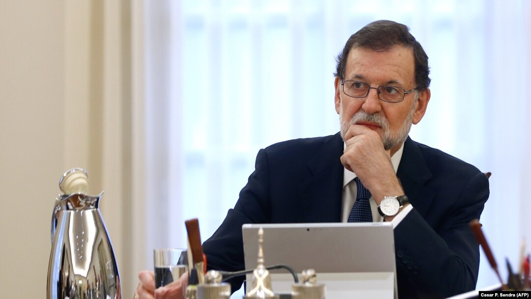 Mariano Rajoy tokomm sjednice vlade u madridu