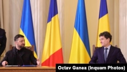 Volodimir Zelenski și Nicușor Dan au semnat, la București, trei documente privind colaborarea dintre cele două state. 