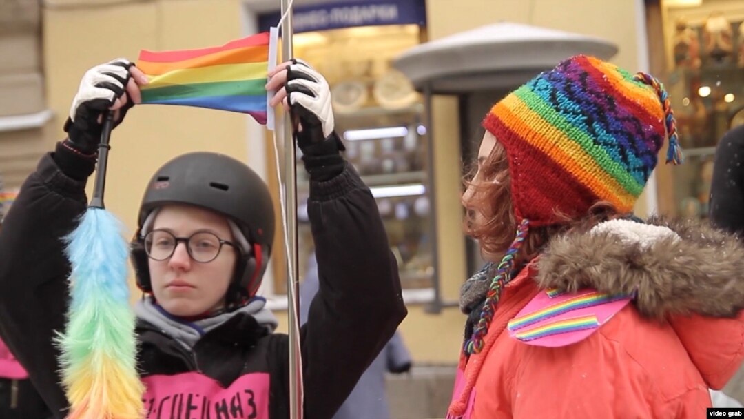 Акция "ЛГБТ-Спецназ" в Петербурге