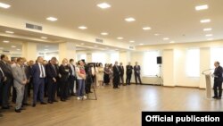 Armenia - Outgoing Foreign Minister Ara Ayvazian addresses Armenian Foreign Ministry staff, Yerevan, May 31, 2021.