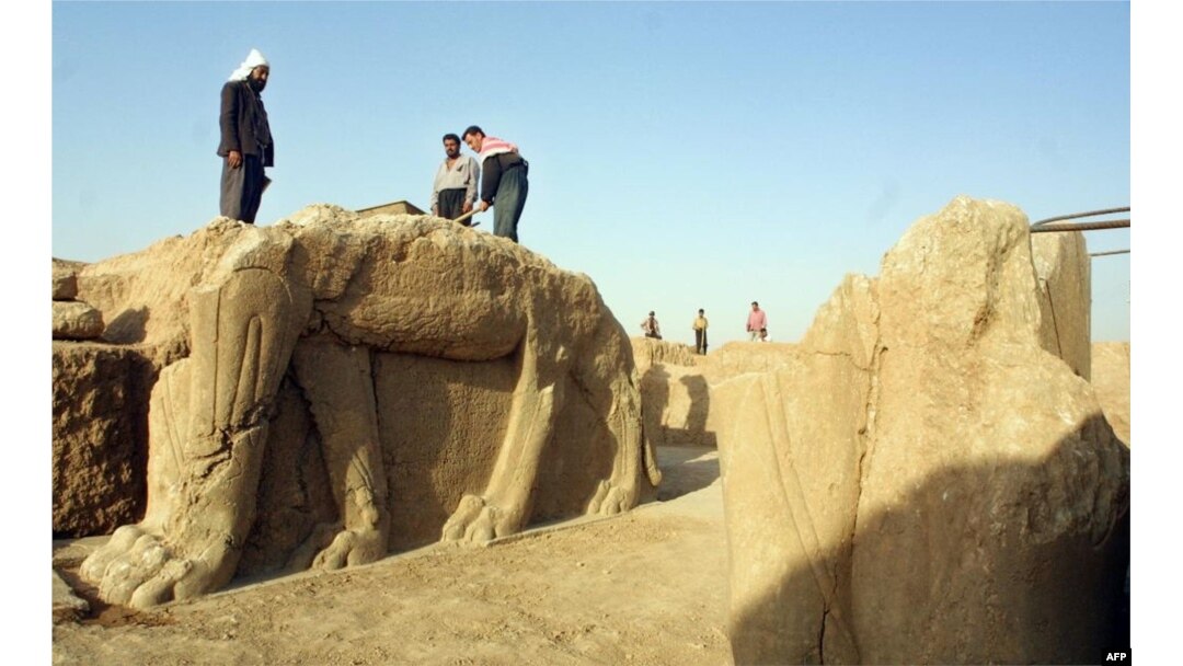 تخریب آثار باستانی شهر «نمرود» توسط گروه حکومت اسلامی