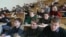 Беларускія студэнты на лекцыі. Ілюстрацыйнае фота