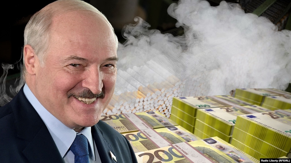 Александр Лукашенко, сигареты и прибыль от их контрабанды. Коллаж