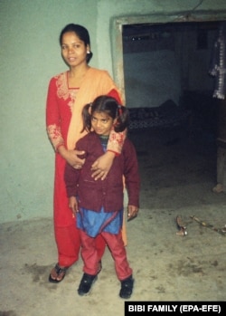 An undated photo made available by the family shows Asia Bibi, who was sentenced in 2009.