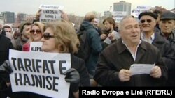 Pamje nga protestat e mëhershme kundër KEK-ut në Prishtinë.