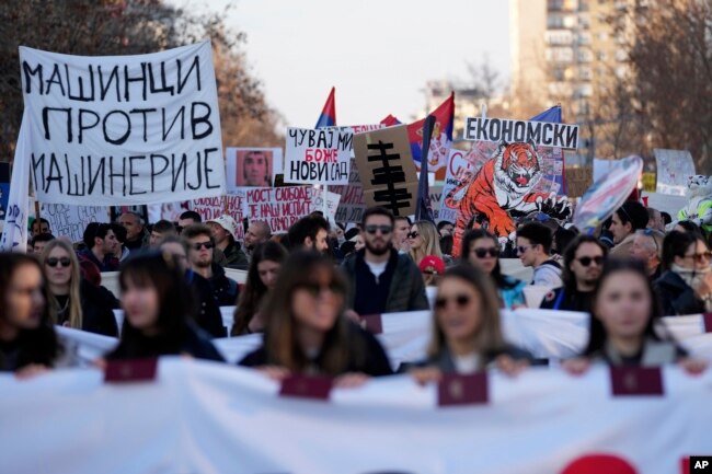 Pamje nga protesta.