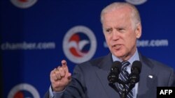 U.S. Vice President Joe Biden speaks during the closing plenary session of the U.S.-Ukraine Business Forum in Washington on July 13.